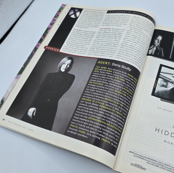 Vintage 1996 Entertainment Weekly Magazine X-Files Mulder & Scully Issue - Picture 7 of 7